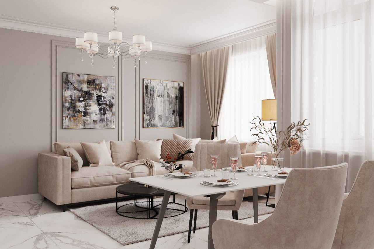 Дизайн кухни-гостиной