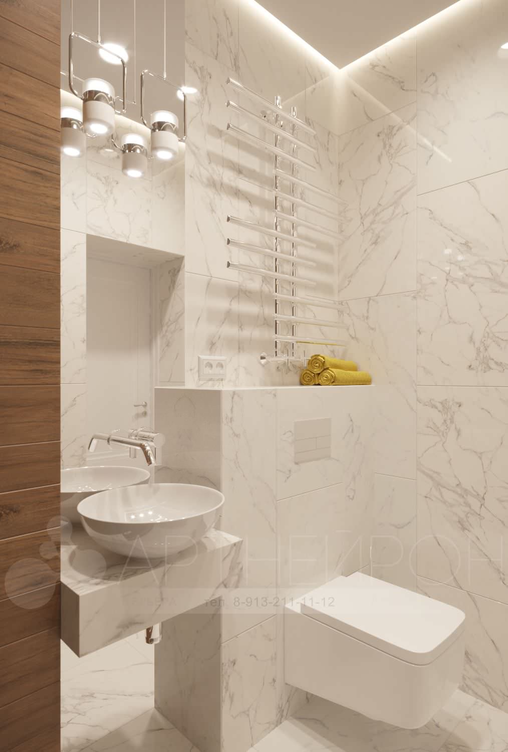 Интерьер санузла + душ