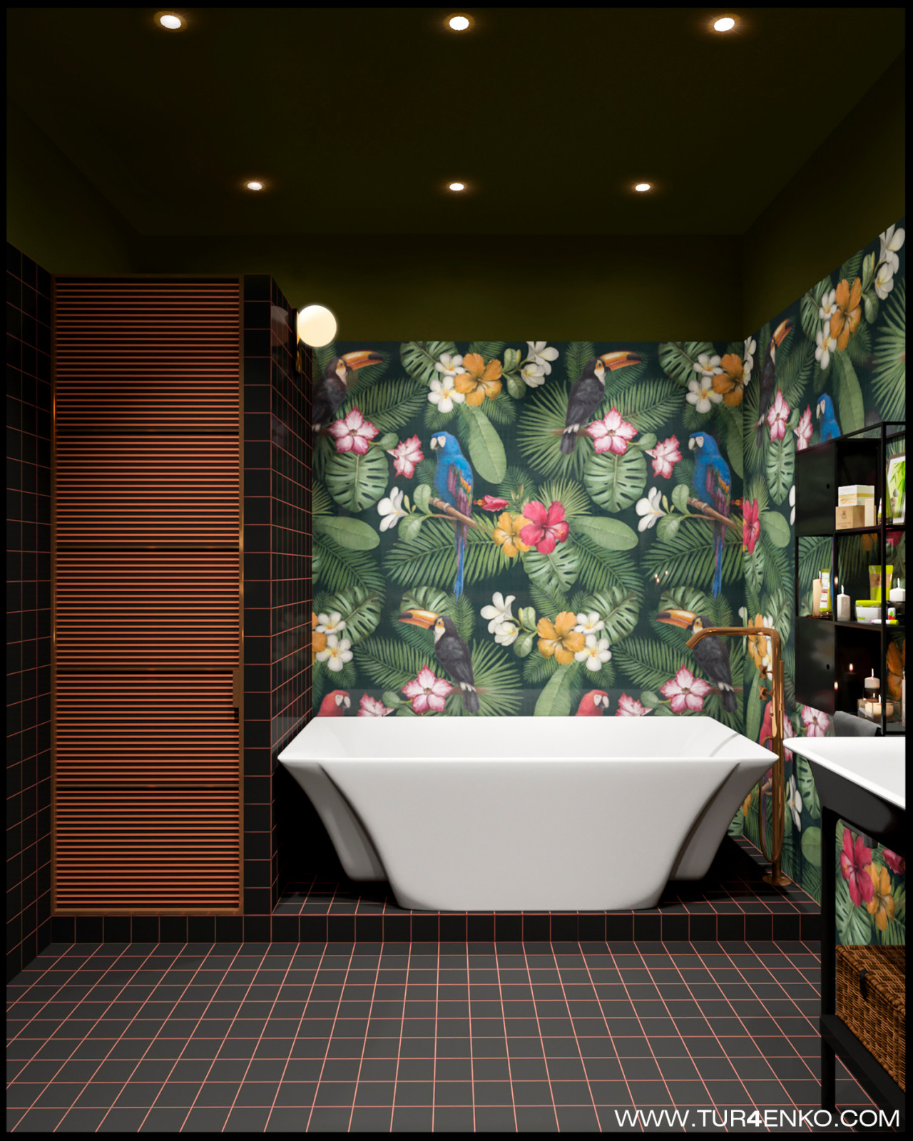 Неординарный дизайн ванной комнаты в ЖК "ЗИЛАРТ"