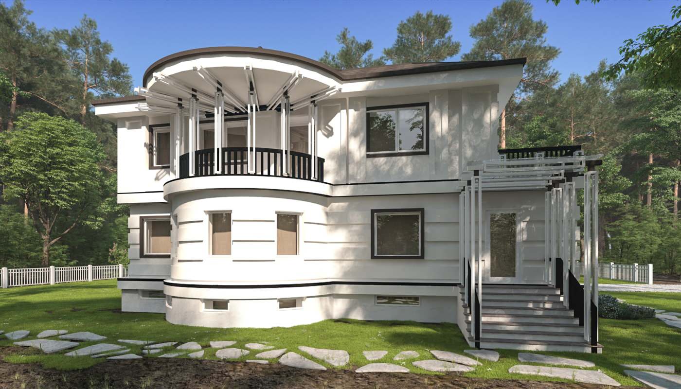 Проект дома в стиле АРТ-Дэко в Махачкале