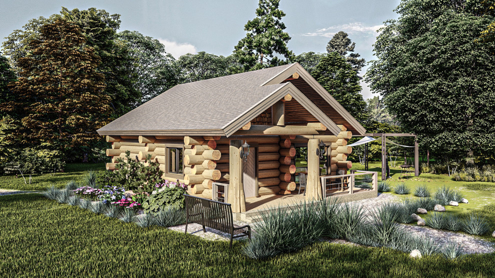 Баня "Нормал" по технологии Post and Beam