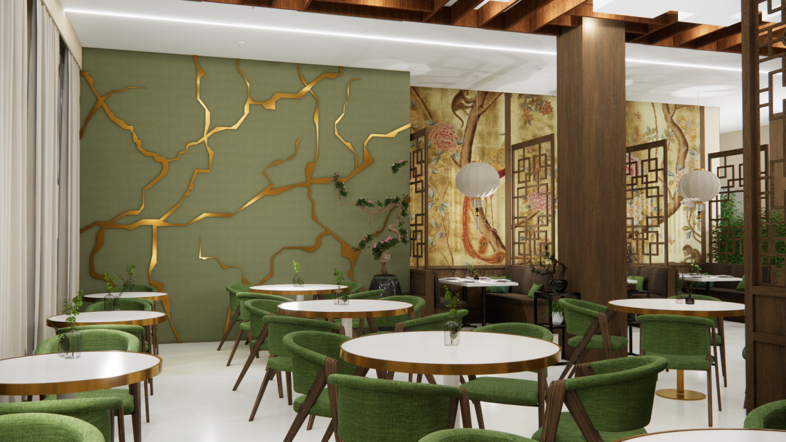 Визуализация проекта китайского ресторана