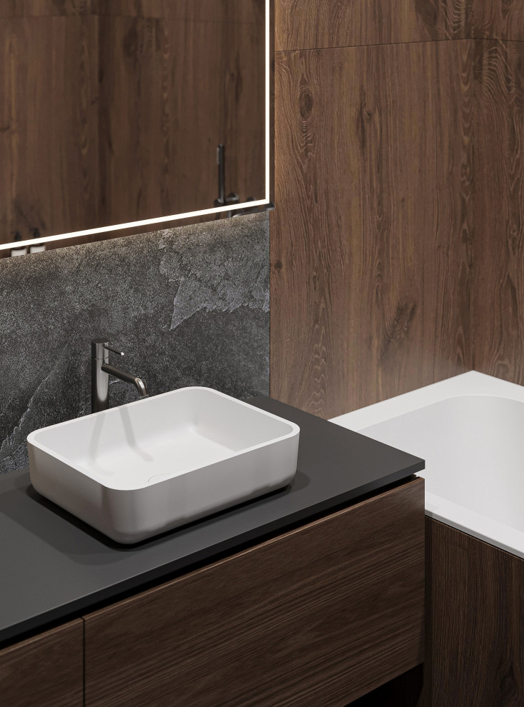 Темный минимализм в коттедже