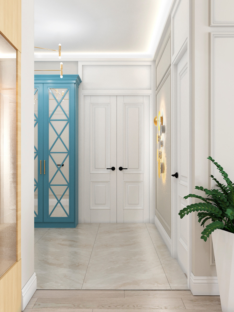 Светлый современный дизайн квартиры для молодой семьи