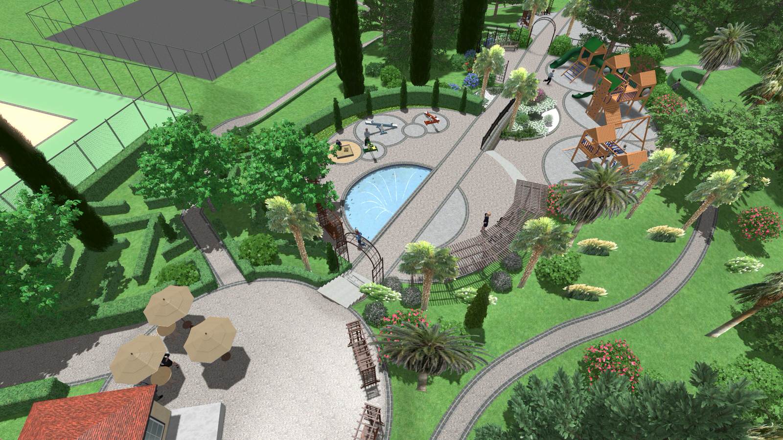 Детская площадка для санатория.