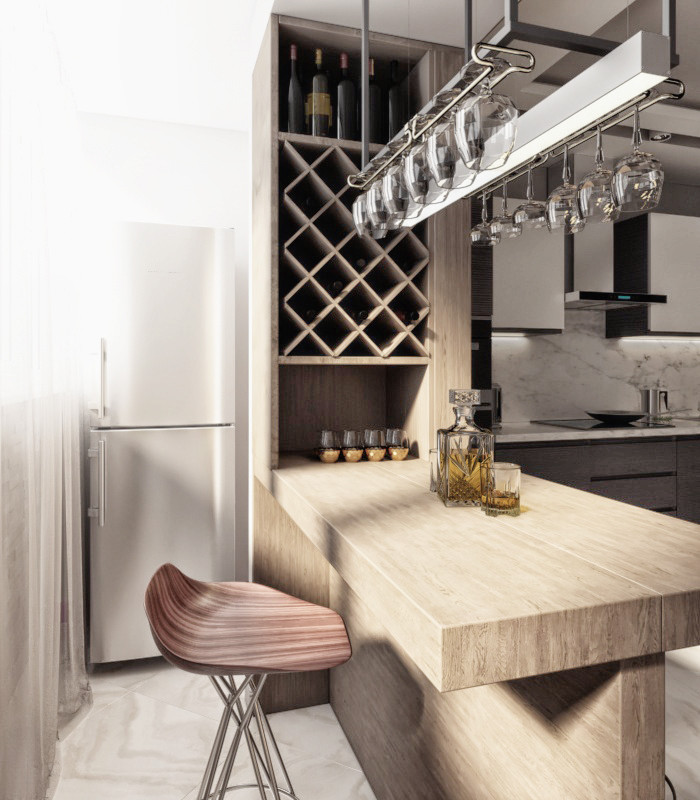 Дизайн для молодой семьи из трех человек.