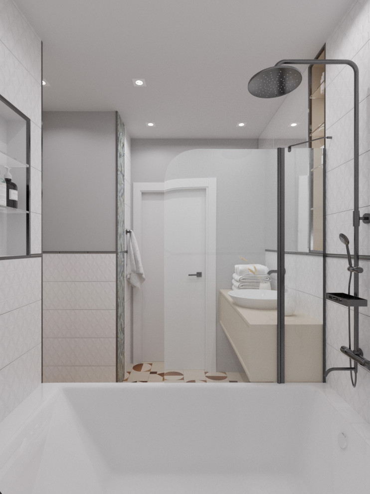 Дизайн раздельного санузла в квартире 70м2, г. Нефтеюганск