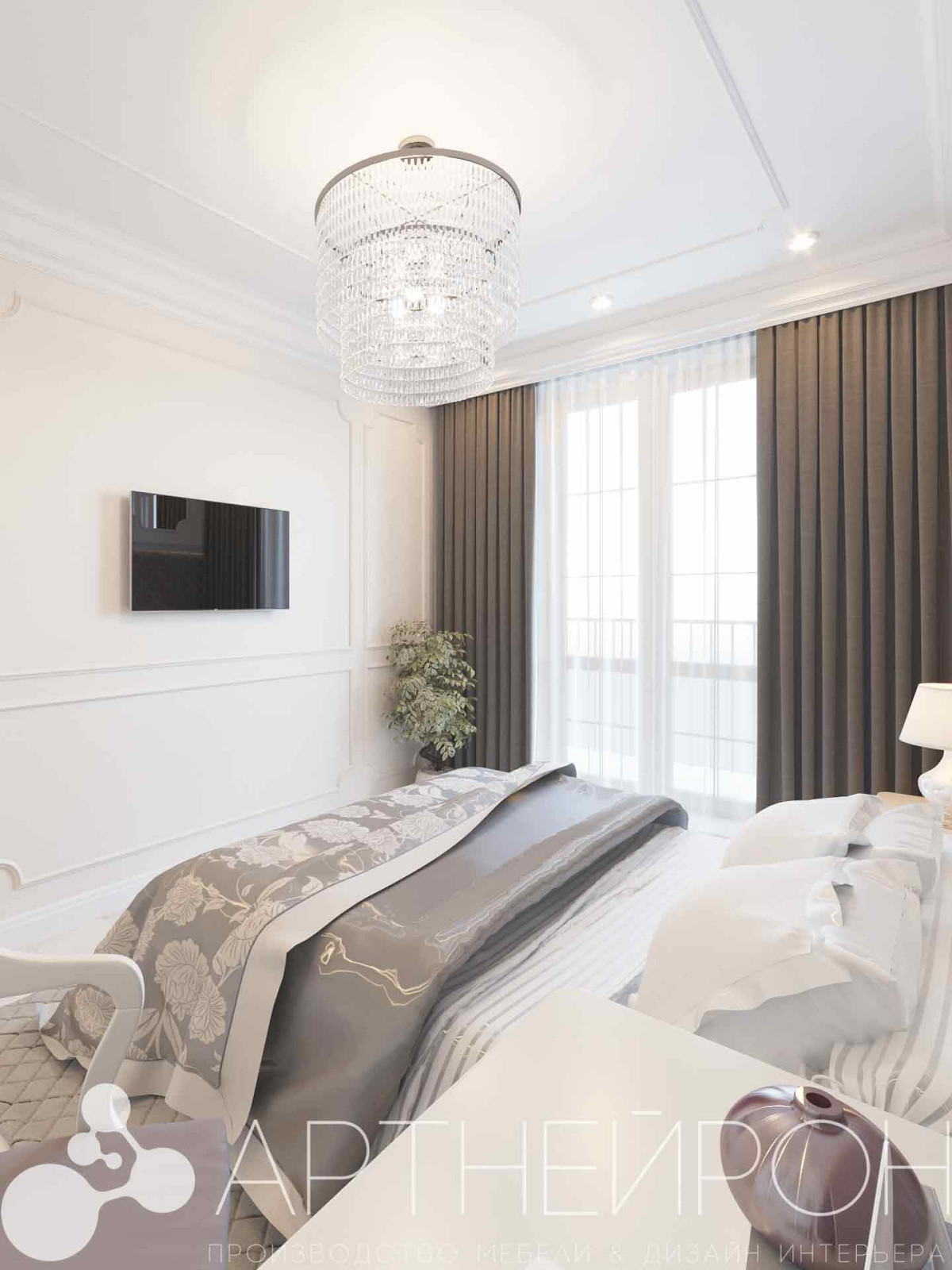 Обложка проекта: Дизайн светлой спальни