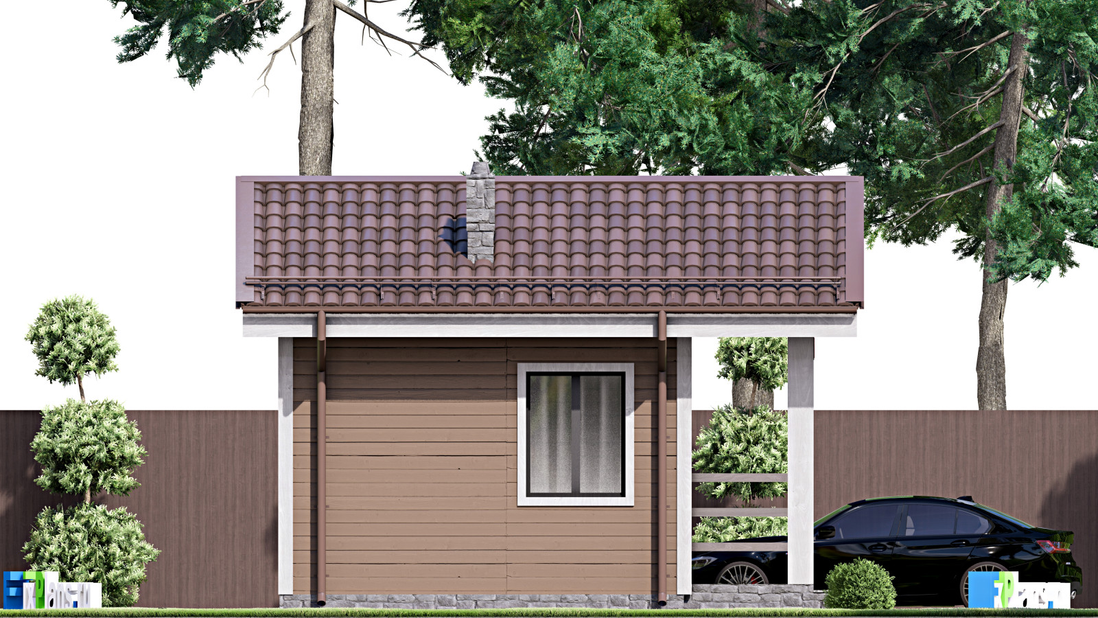 Проект одноэтажного дома 6х5м S15м2 F-15623