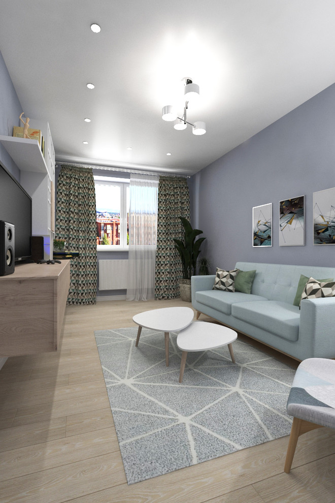 Дизайн двухкомнатной квартиры 65 м2 в скандинавском стиле