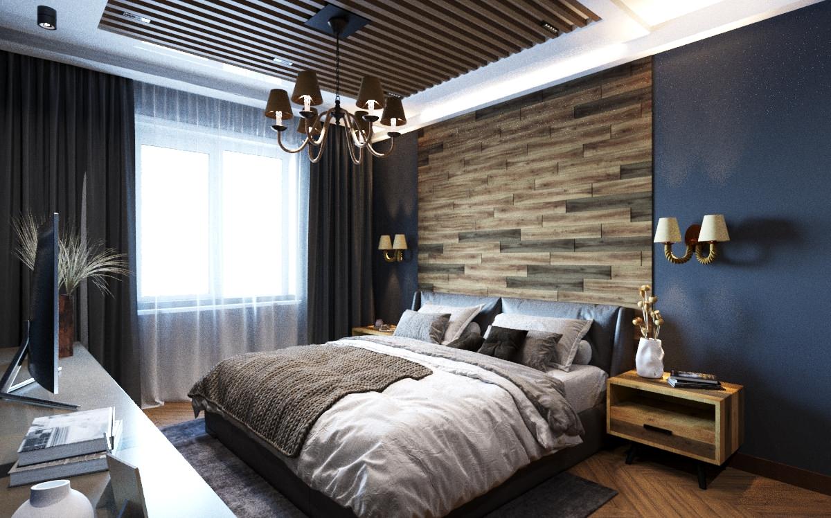 Спальня лофт