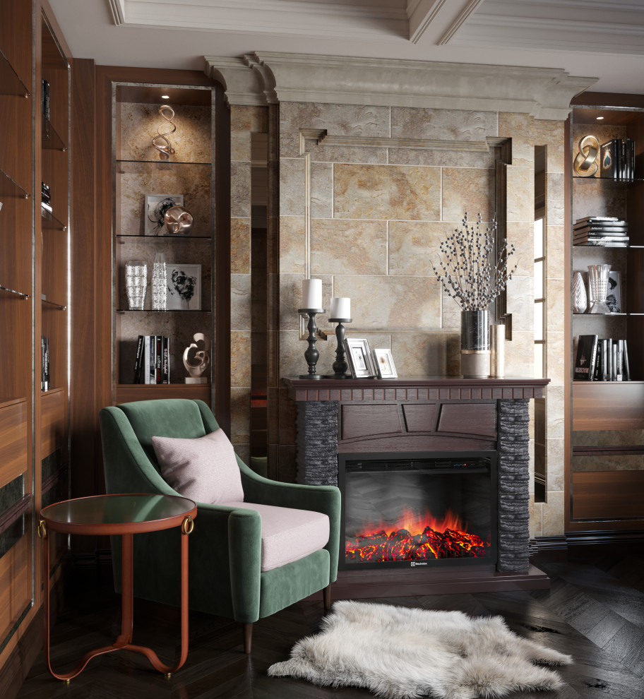 Гостиная с камином Electrolux