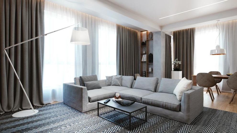 Дизайн проект квартиры в стиле "Минимализм" общей площадью 110 кв.м.