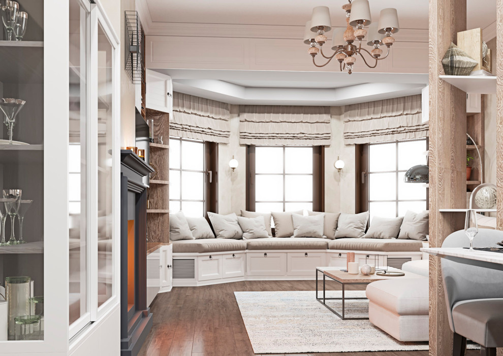 Обложка проекта: Дизайн гостиной с эркером