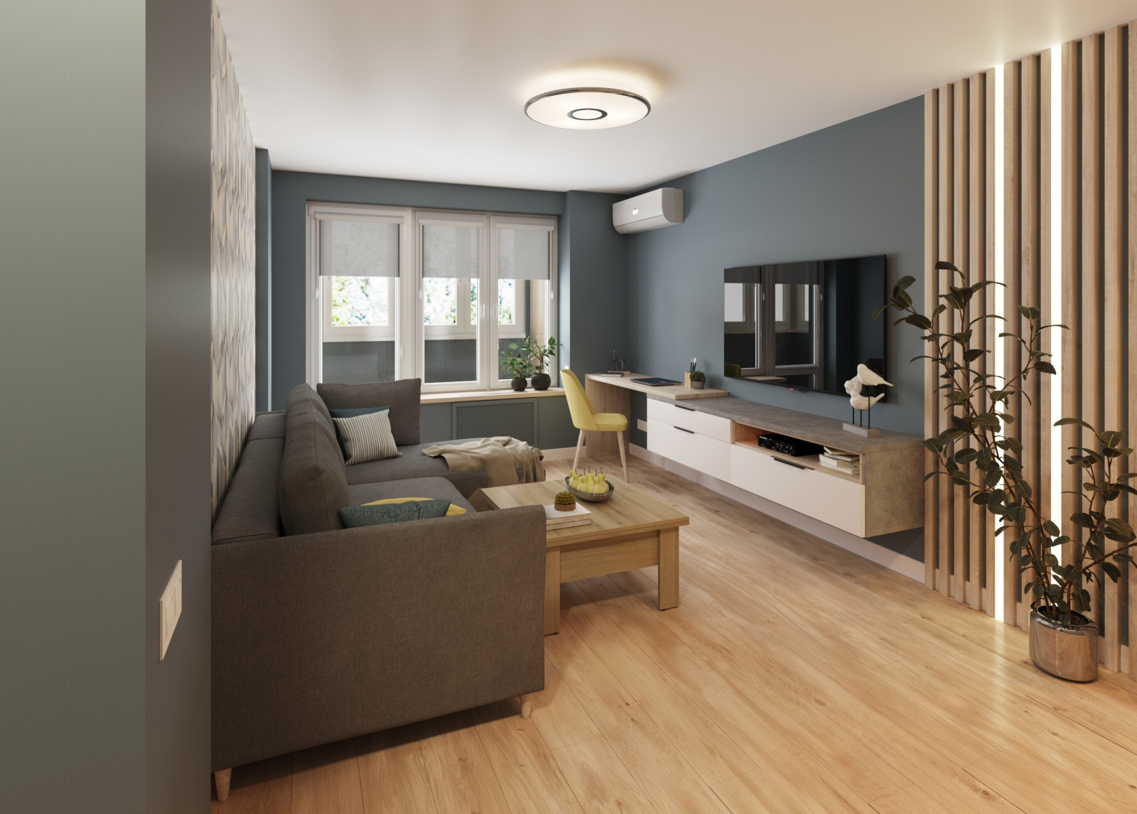 Дизайн проект двухкомнатной квартиры на Грайвороновской улице в Москве