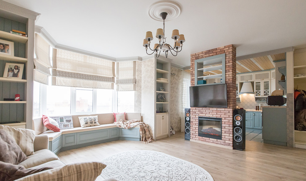 Фото готового интерьера двухуровневой квартиры в Краснодаре