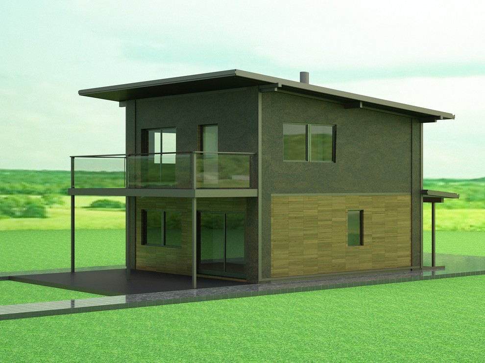 Дом "Куб" в стиле минимализм.