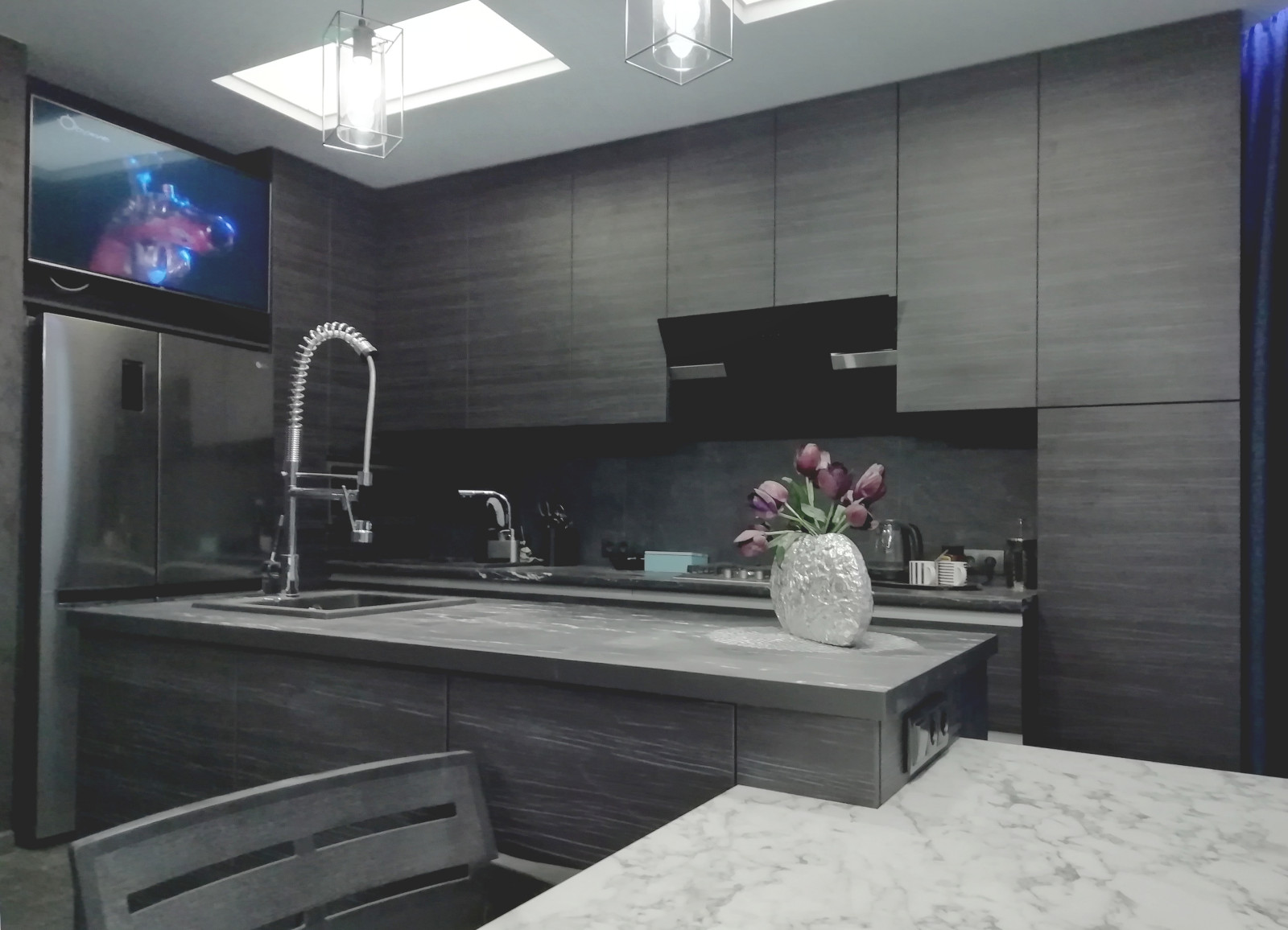 Кухня гостиная .Загородный дом