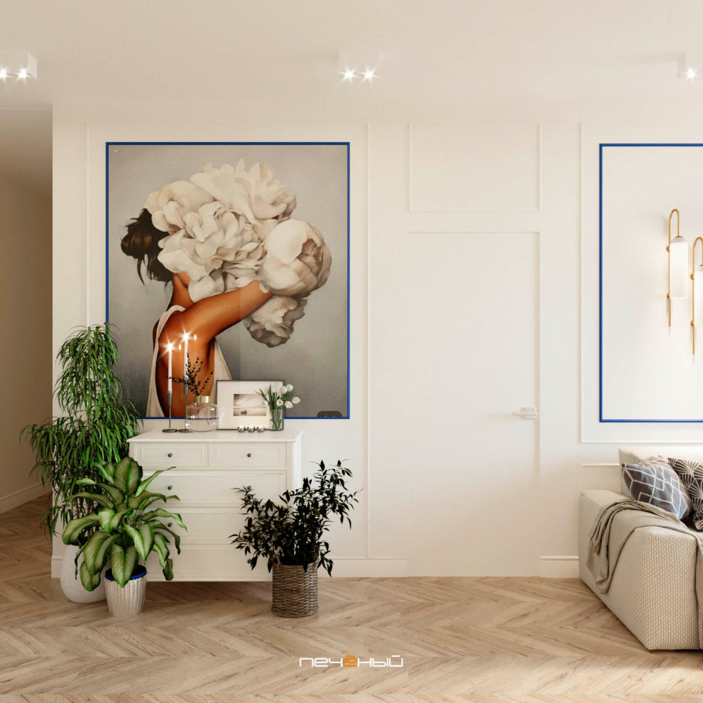 Современная трёшка с крутой гостиной и спальней