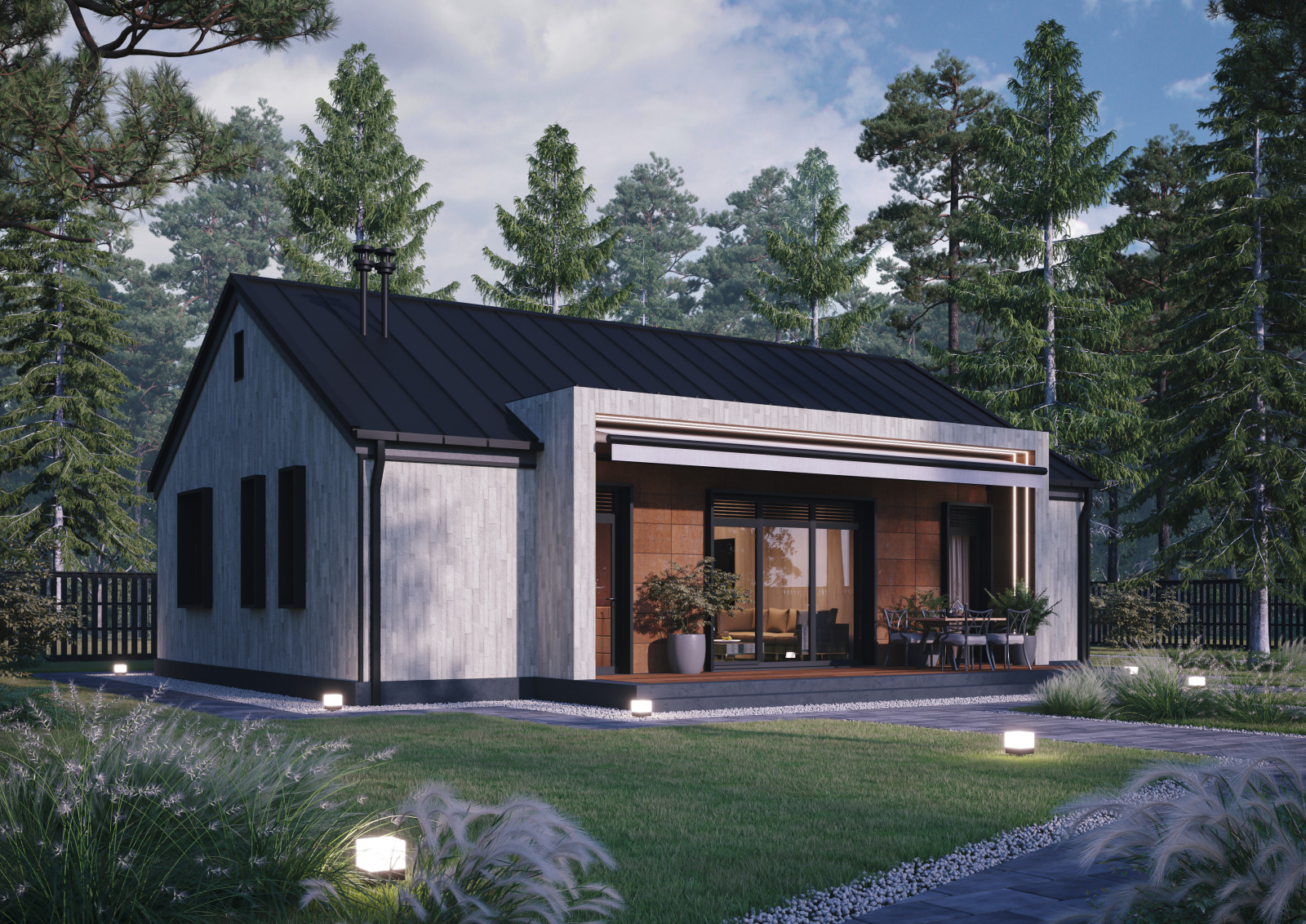 Обложка проекта: Барн Хаус 99м2 в Ленобласти