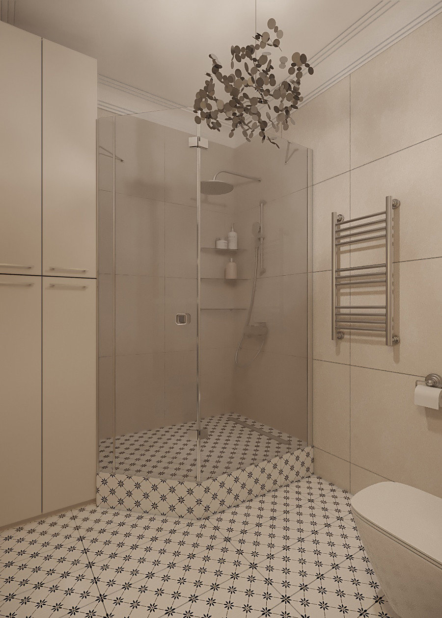 Санузел в стиле современной классики