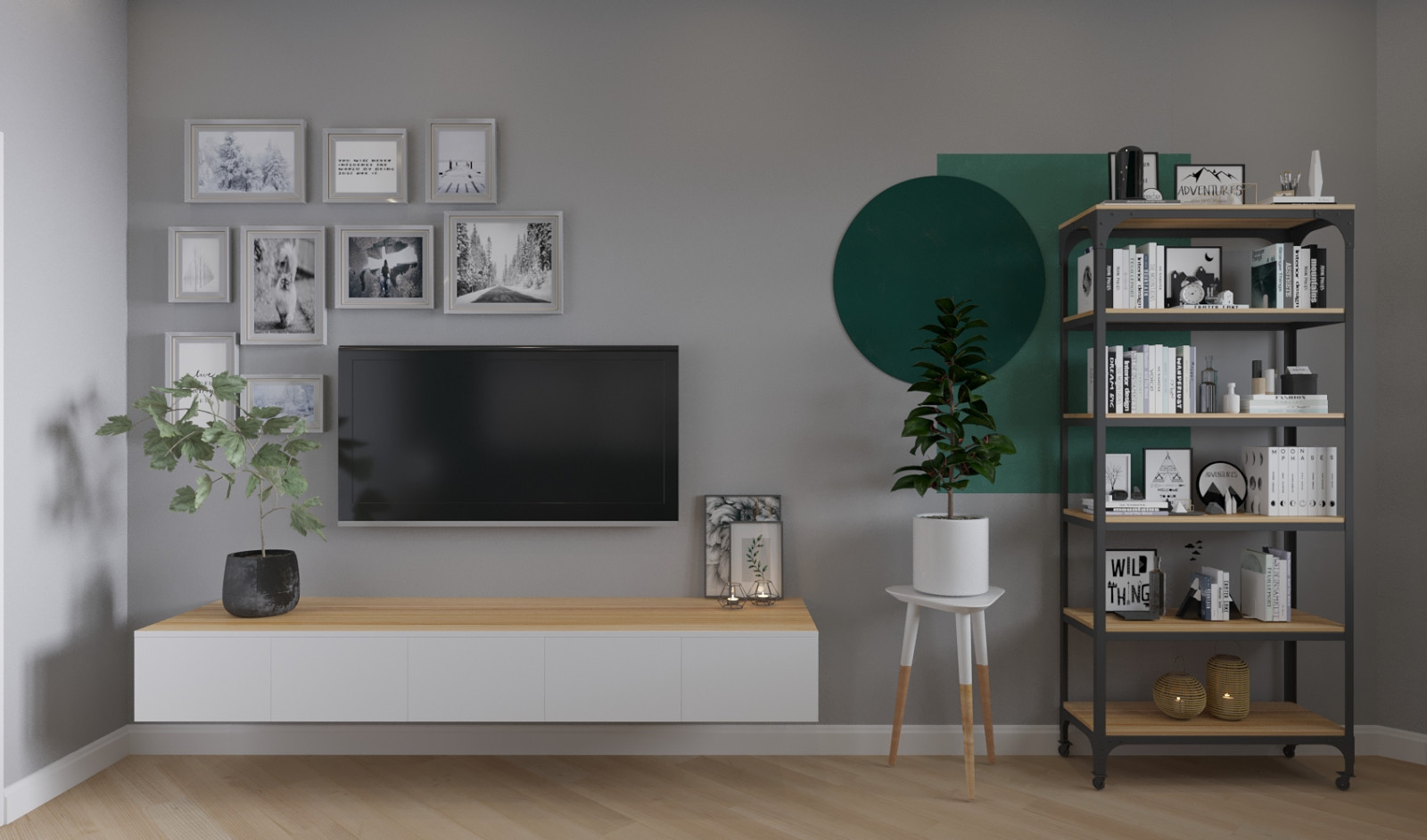 Гостиная с рабочей зоной