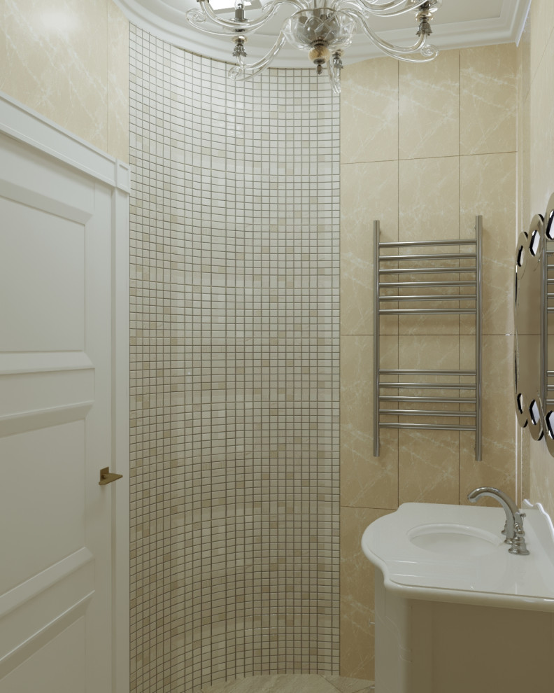 Белая неоклассика с оттенком морской волны