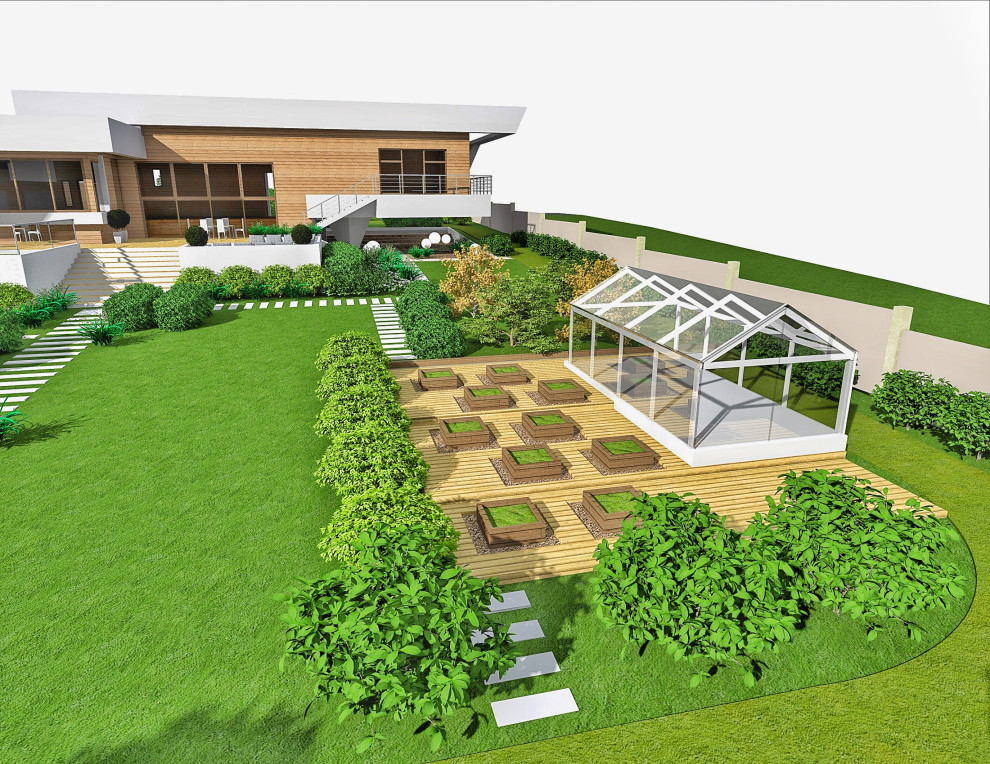 Ландшафтный дизайн проект участка КП Наутилус, Мельничная Падь, Иркутск