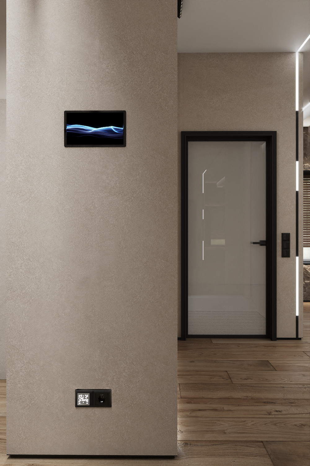 Гостиная, кухня, спальня минимализм