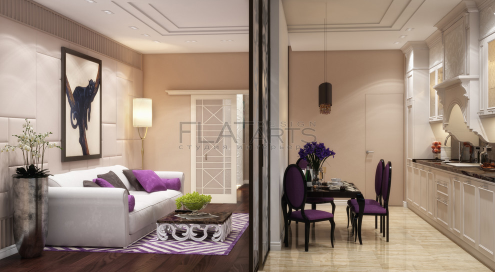 Проект 2х комнатной квартиры в  стиле арт-нуво