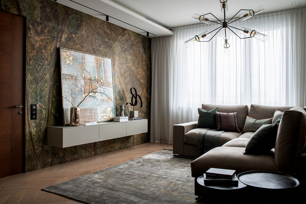 Houzz тур: Интерьер с шестью спрятанными монолитными колоннами