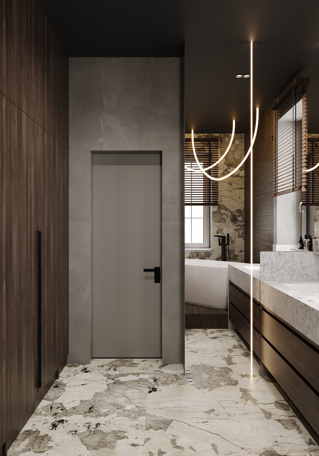 Интерьер загородного дома кардинально отличающийся от домов в округе