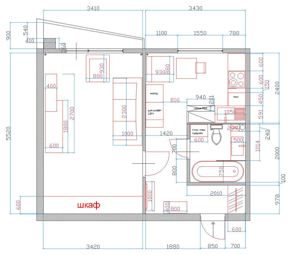 Однакомнатная квартира в Крылатском