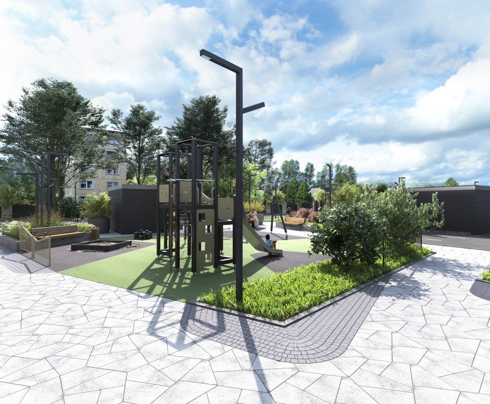 Благоустройство ЖК "НОРМАНДИЯ НЕМАН", СК "СТРИЖИ", Новосибирск