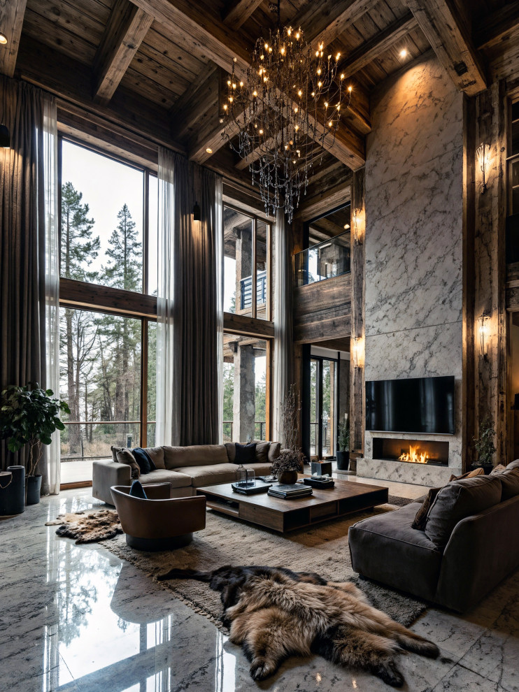 Интерьеры в деревянном доме