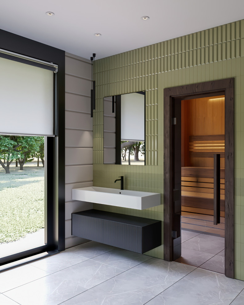 Уютная баня в современном исполнении