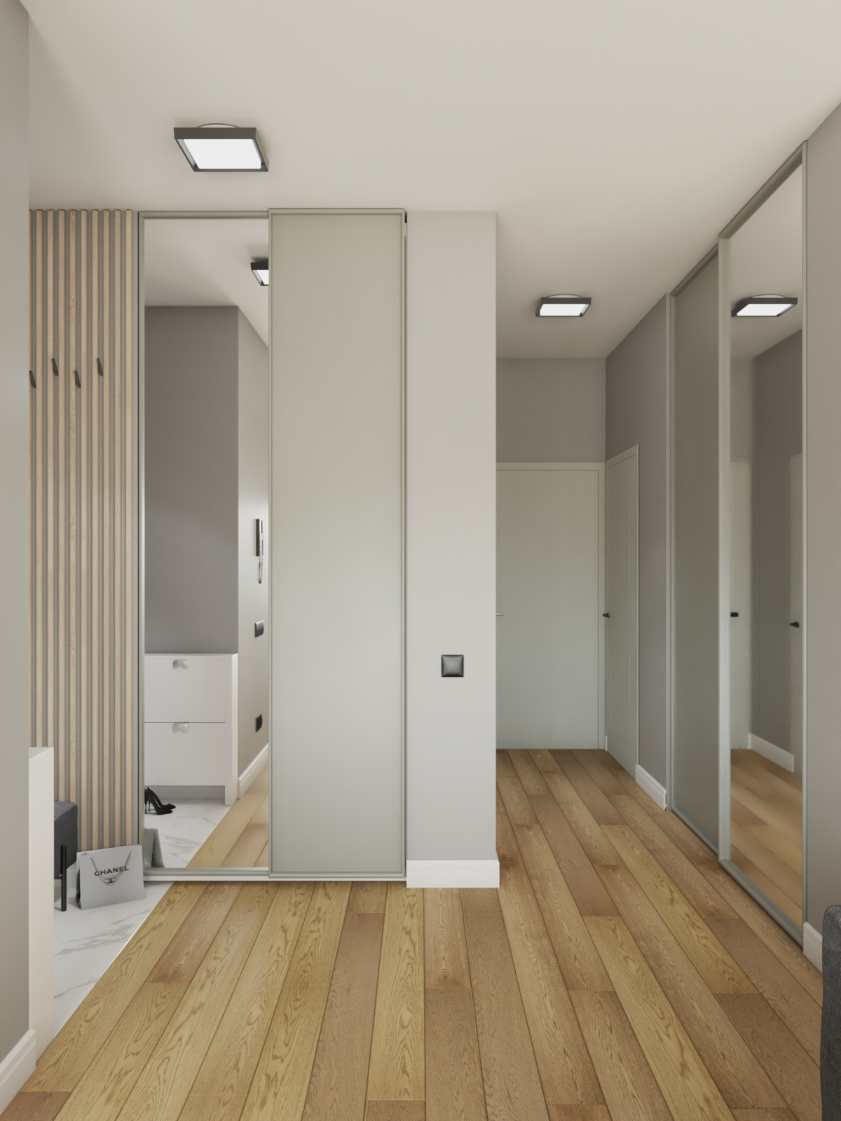 3D визуализация в прихожей 2
