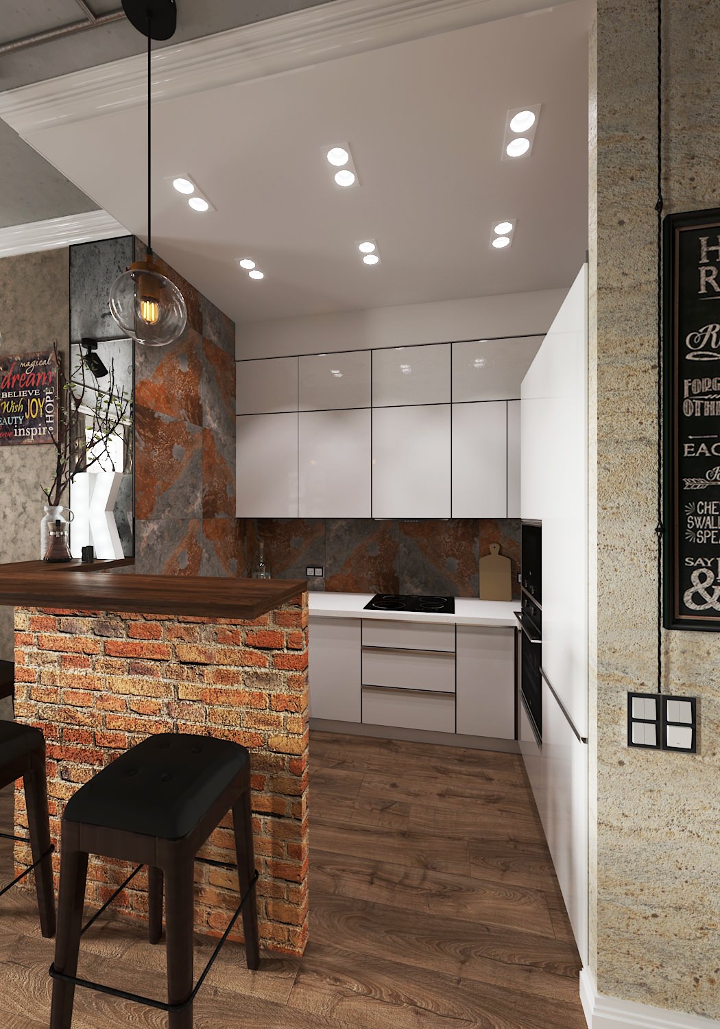 Квартира в стиле лофт в ЖК Новая высота