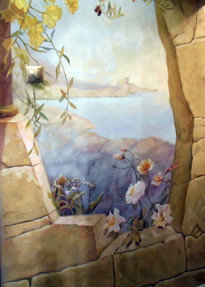 Роспись «Виноград и олива»