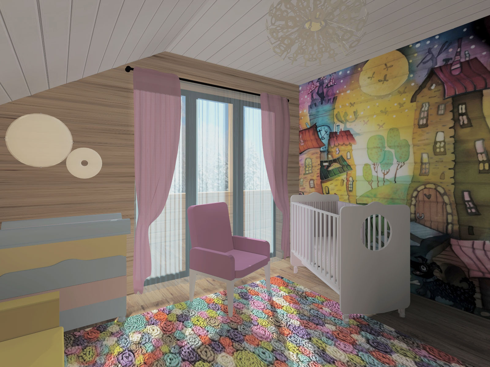 Деревянный дом в современном прочтении, 2 этаж