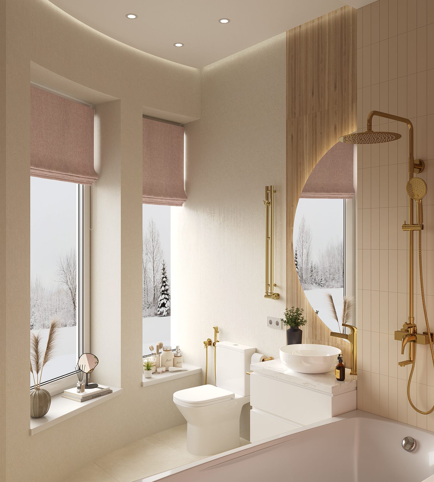 Обложка проекта: Ванная в пастельных тонах