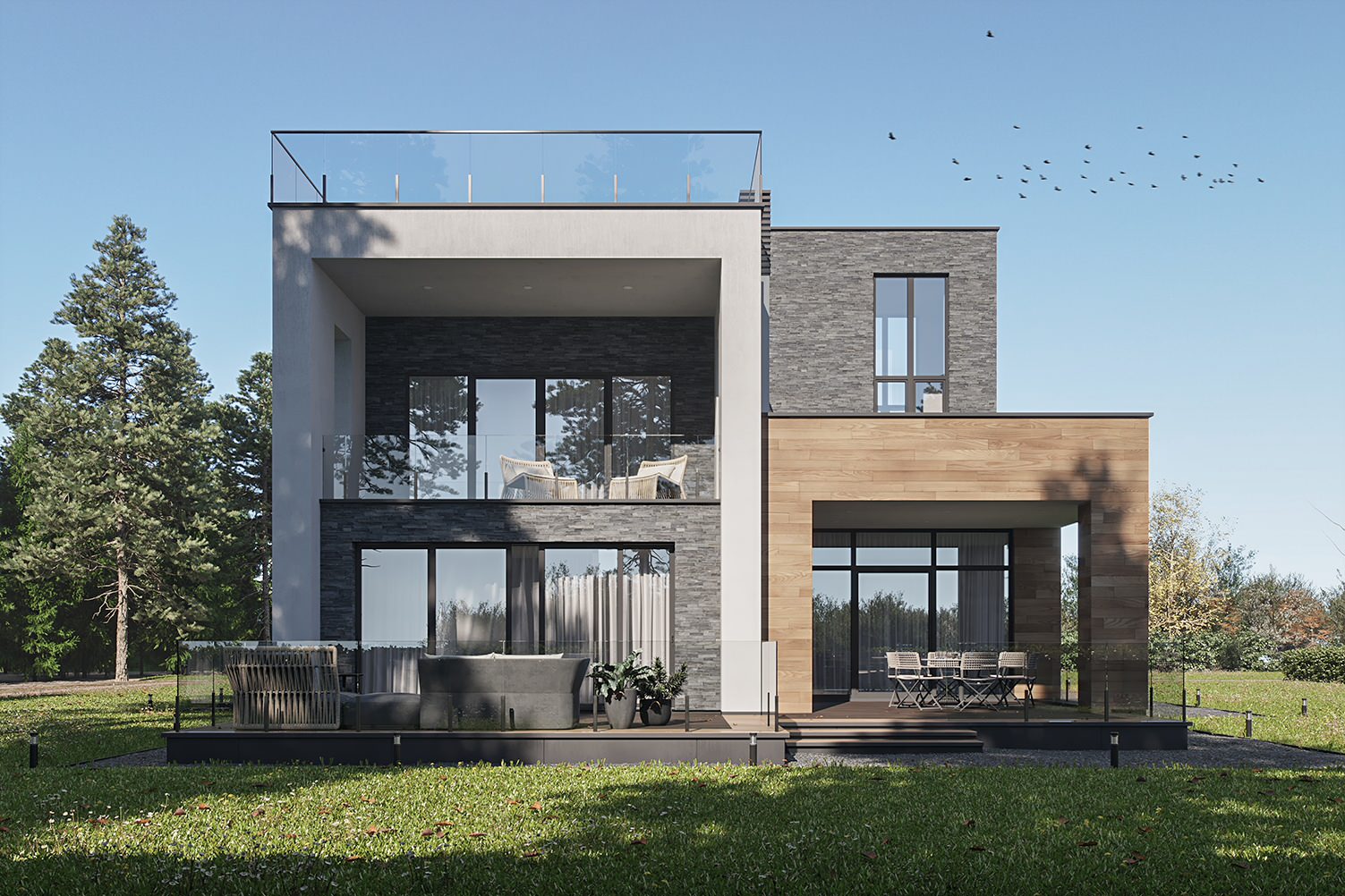 Загородный дом в современной стиле