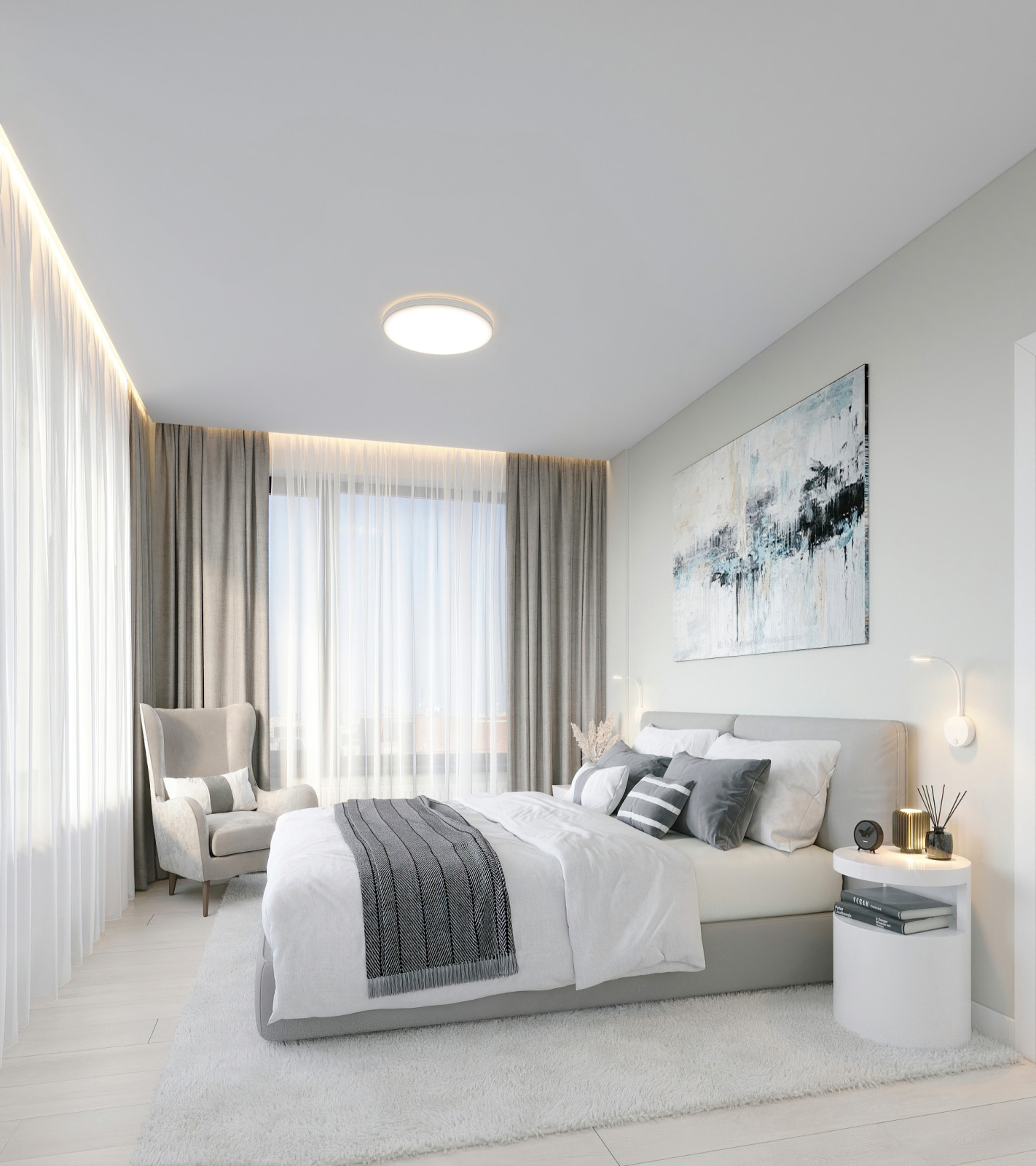 Обложка проекта: Белый интерьер на Беломорской