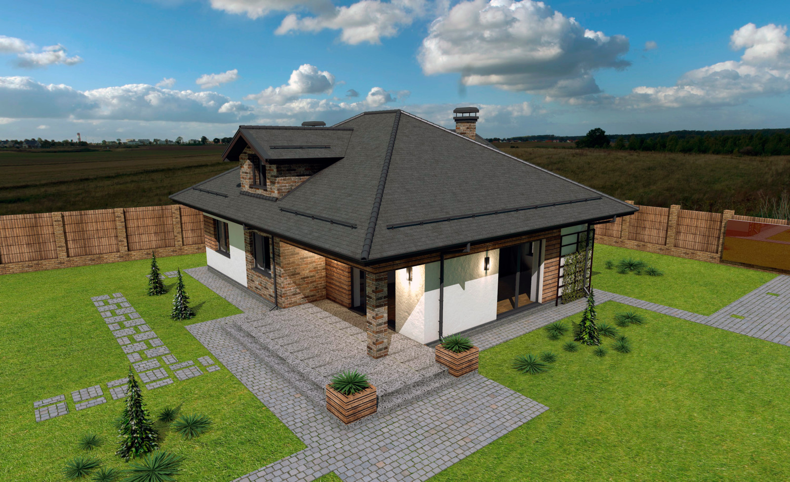 Дизайн-проект экстерьера дома 2