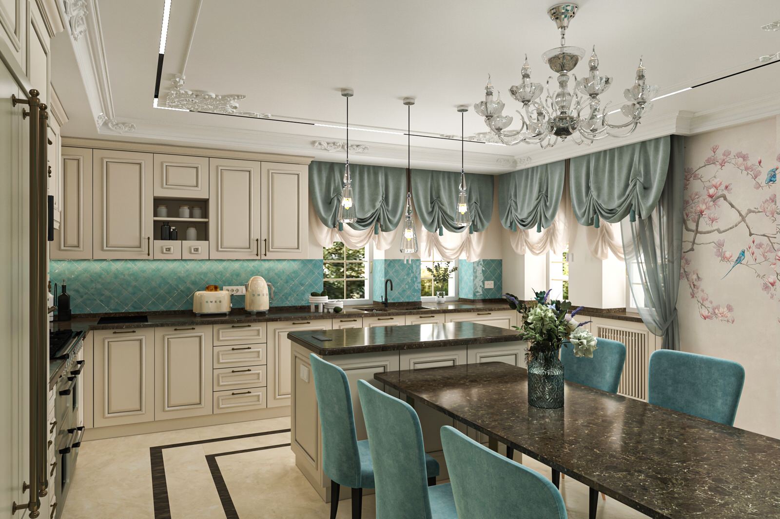 Обложка проекта: Кухня в Загородном доме на Ильинском щоссе