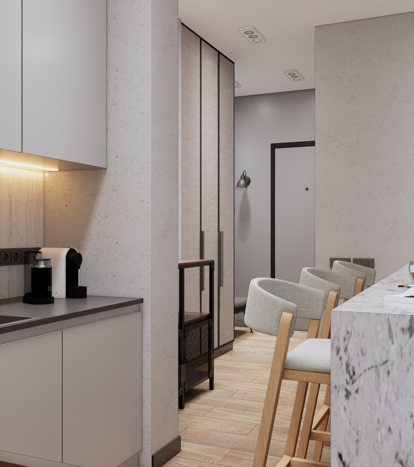 Визуализации Кухни-Гостиной в ЖК Magnifika