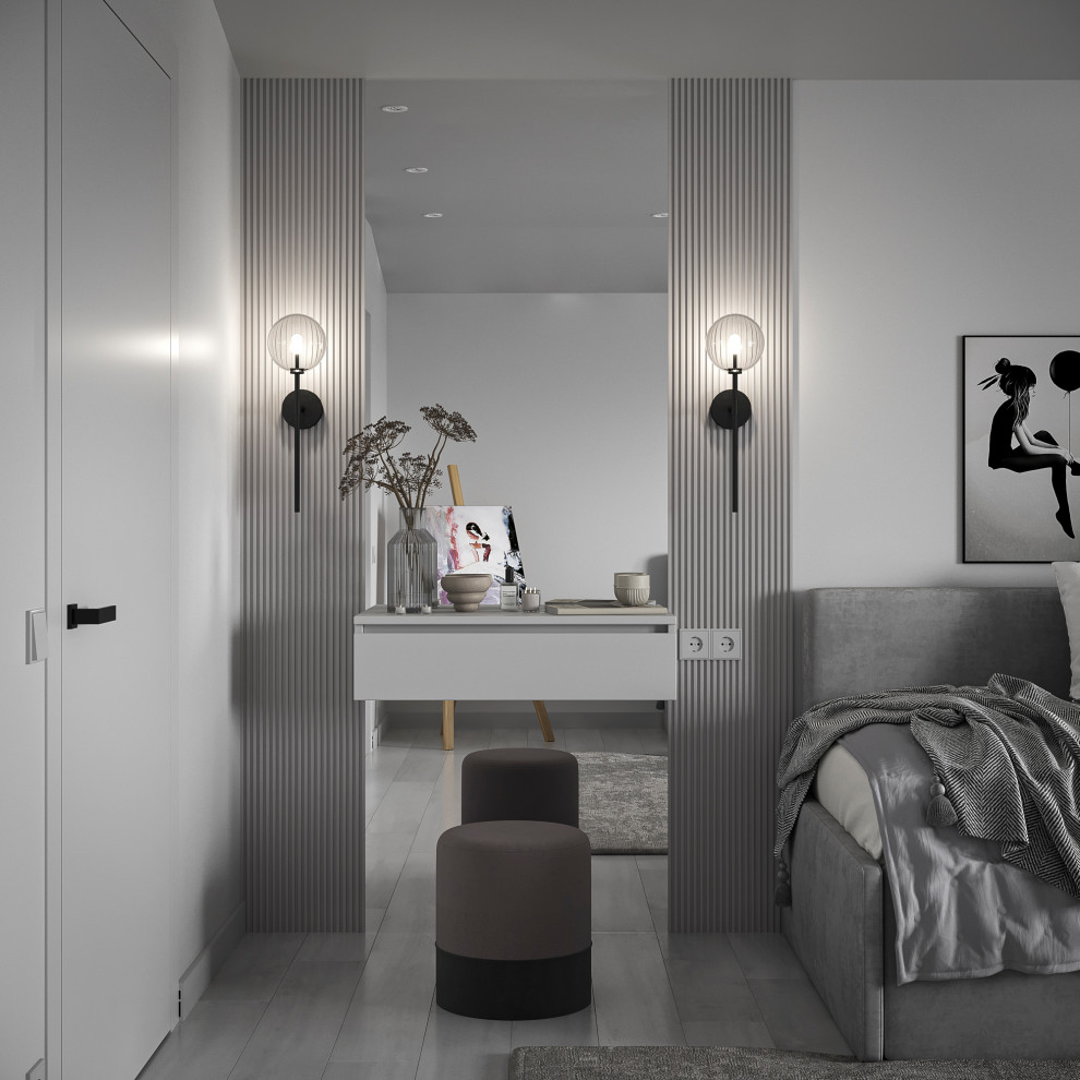 Дизайн интерьера мансардного этажа в частном доме.