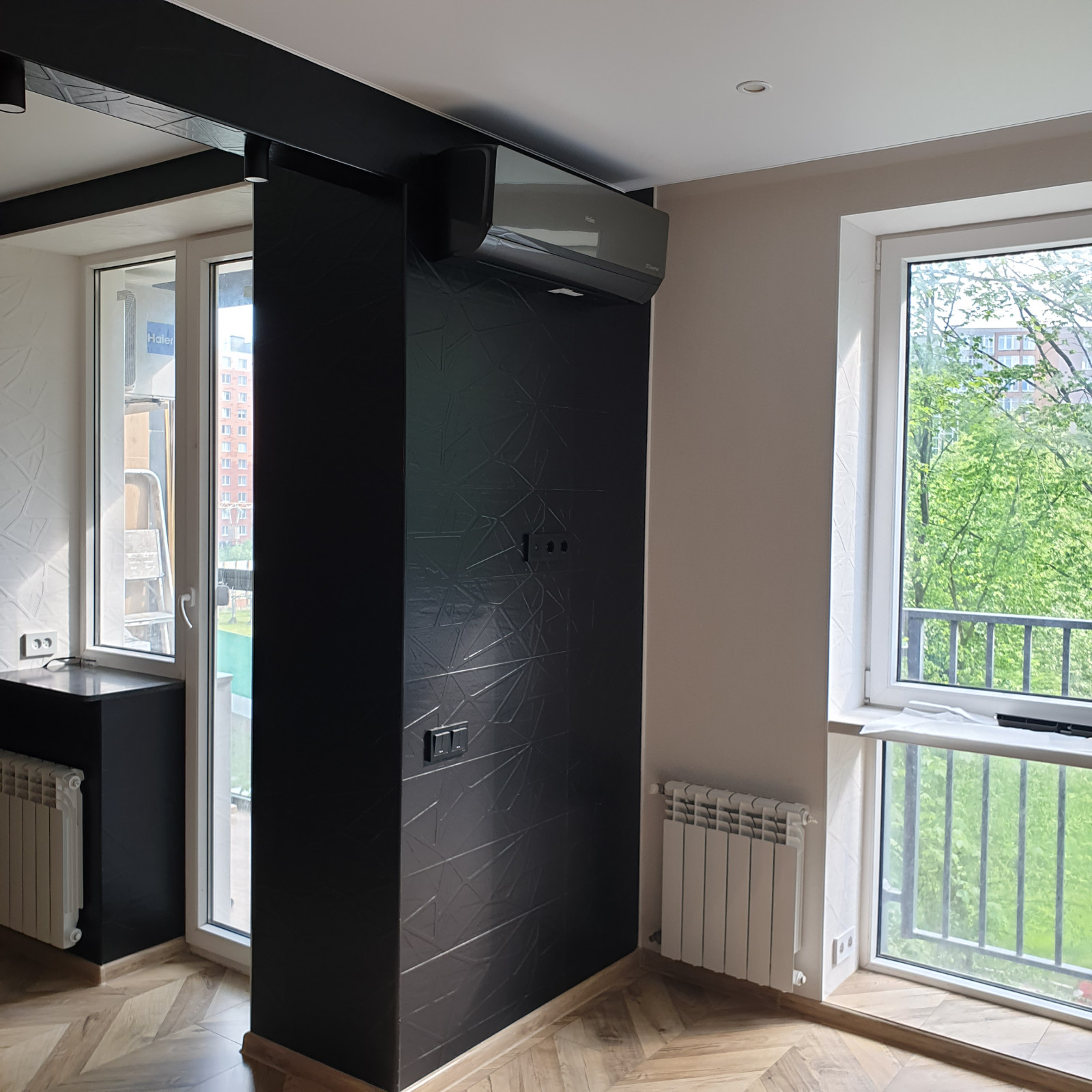 Установка кондиционера в 2 этапа на ул. Юбилейной