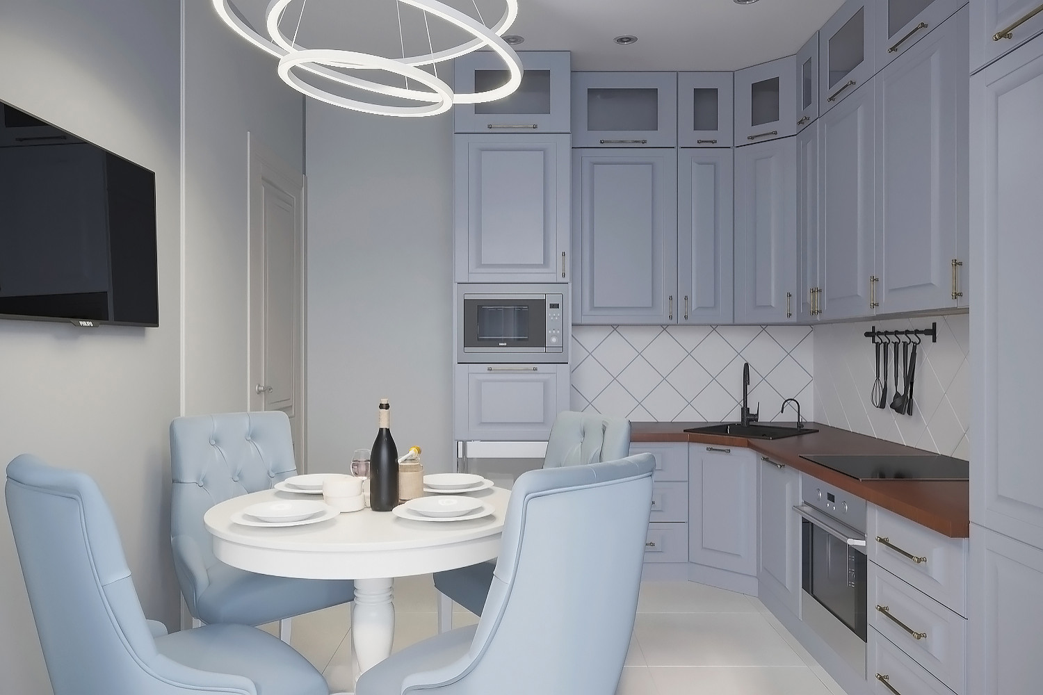 3d визуализация кухни