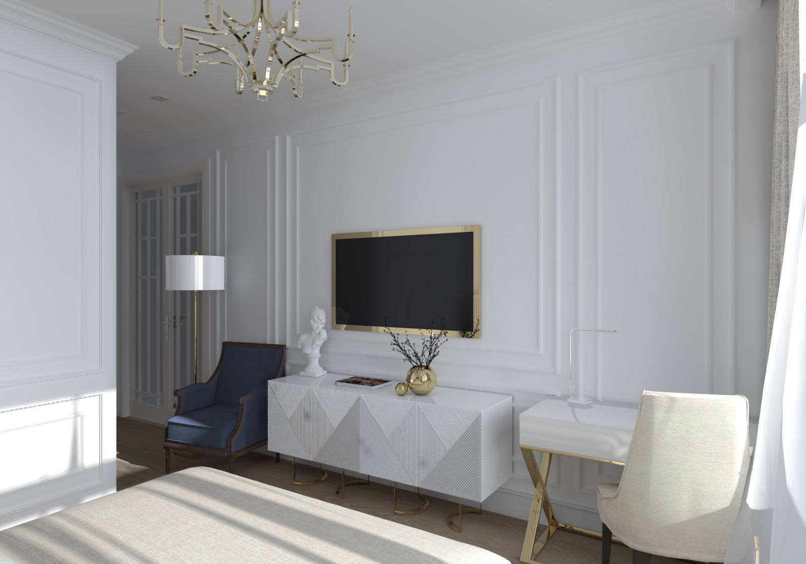 Квартира 100м2 Американская классика в ЖК Триколор